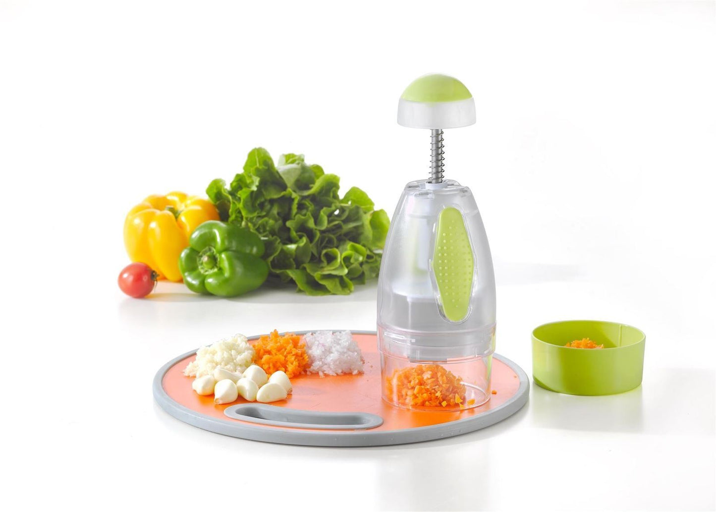 Vinsani Onion Chopper – Manual Food Chopper with Stainless Steel Blades (2 Pack) | Orbit Essentials