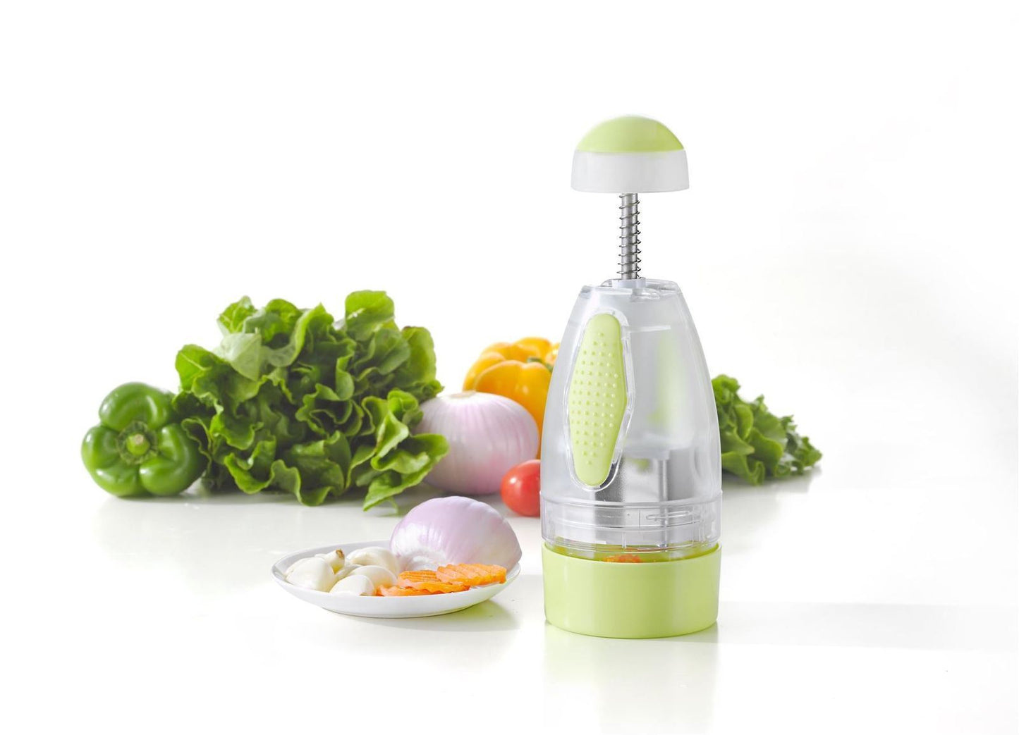 Vinsani Onion Chopper – Manual Food Chopper with Stainless Steel Blades (2 Pack) | Orbit Essentials